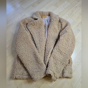 Emmer And Oat Open Front Sherpa Blazer Size Medium